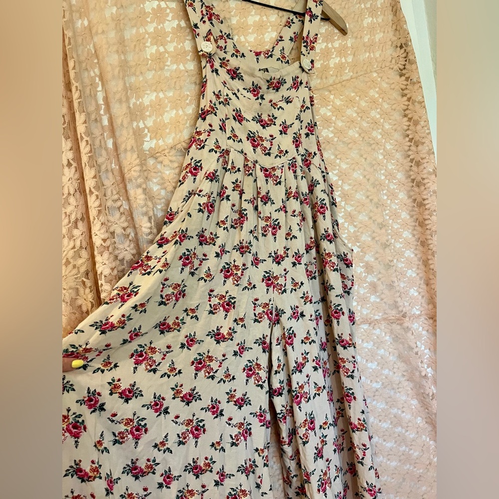 Floral romper overalls